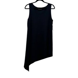 Bryn Walker Asymmetrical Tunic Dress Lagenlook Women's Size Small Black NWT